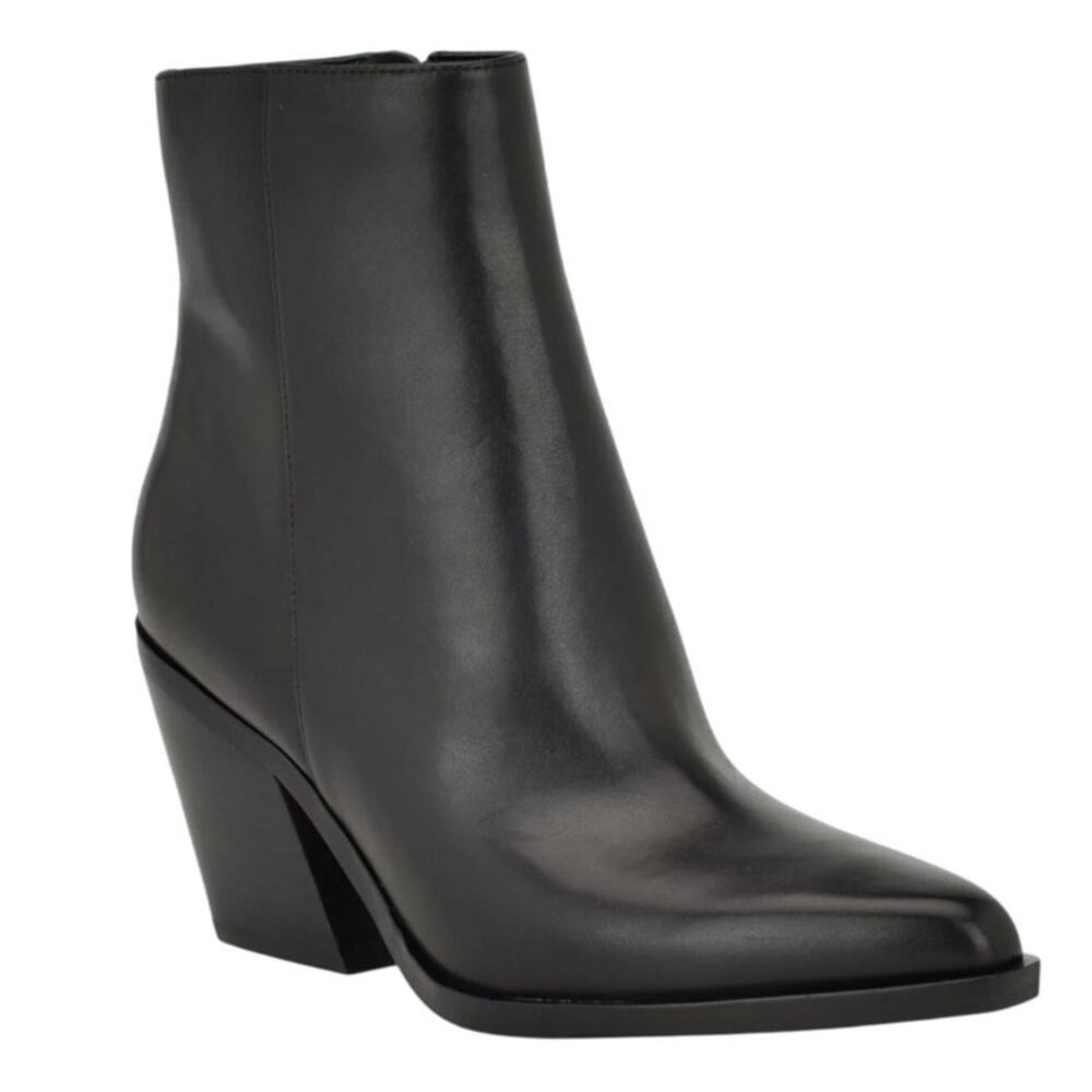 Calvin Klein Black Leather Ankle Boots